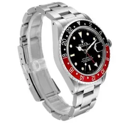 Rolex GMT Master Fat Lady Vintage Coke Black Red Bezel Mens Watch 16760