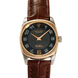 USED ROLEX CELLINI 6229/9 BLACK LADIES WATCH #41011