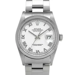 USED ROLEX DATEJUST 16200 WHITE CASE SIZE 36×36MM MEN'S WATCH #415311