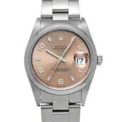 USED ROLEX OYSTER PERPETUAL DATE 15200 PINK MEN'S WATCH #412811