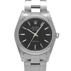 USED ROLEX AIR KING 14000 BLACK CASE SIZE 34×34MM MEN'S WATCH #416011