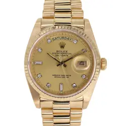 USED ROLEX DAY DATE 18038A GOLD CASE SIZE 36.0MM MEN'S WATCH #41211