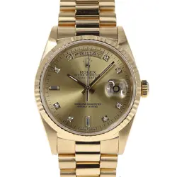 USED ROLEX DAY DATE 18238A GOLD CASE SIZE 36MM MEN'S WATCH #43411