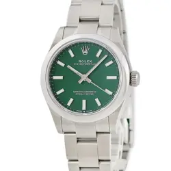 USED ROLEX OYSTER PERPETUAL 31 277200 GREEN CASE SIZE 31MM WATCH #411811