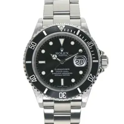 USED ROLEX SUBMARINER DATE 16610 BLACK CASE SIZE 40.0MM MEN'S WATCH #429311