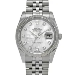 USED ROLEX DATEJUST 116234NG WHITE CASE SIZE 36×36MM MEN'S WATCH #41211