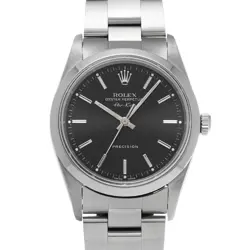 USED ROLEX AIR KING 14000M BLACK CASE SIZE 34×34MM MEN'S WATCH #411311