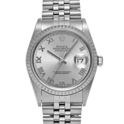 USED ROLEX DATEJUST 16220 GRAY CASE SIZE 36×36MM MEN'S WATCH #421411