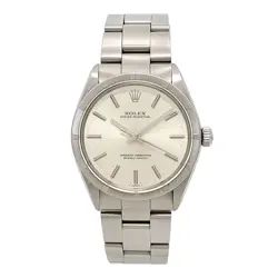 USED ROLEX OYSTER PERPETUAL 1007 SILVER CASE SIZE 34MM MEN'S WATCH #42311