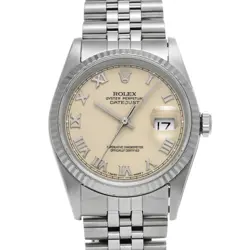 USED ROLEX DATEJUST 16234 IVORY CASE SIZE 36×36MM MEN'S WATCH #4314811