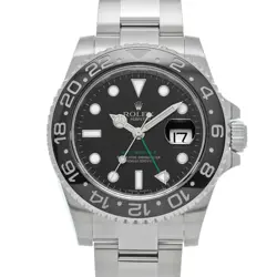 USED ROLEX GMT MASTER II 116710LN BLACK CASE SIZE 40×40MM MEN'S WATCH #422011