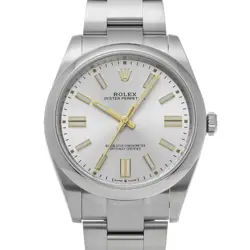 USED ROLEX OYSTER PERPETUAL 41 124300 SILVER MEN'S WATCH #411411