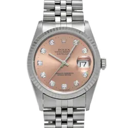 USED ROLEX DATEJUST 16234G PINK CASE SIZE 36×36MM MEN'S WATCH #413711