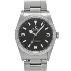 USED ROLEX EXPLORER 14270 BLACK CASE SIZE 36×36MM MEN'S WATCH #4312411