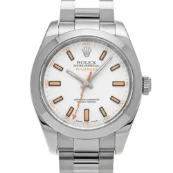 USED ROLEX MILGAUSS 116400 WHITE CASE SIZE 40×40MM MEN'S WATCH #415511