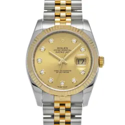 USED ROLEX DATEJUST 116233G CASE SIZE 36×36MM MEN'S WATCH #411411