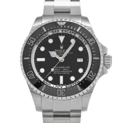 USED ROLEX SEA-DWELLER DEEP SEA 116660 BLACK MEN'S WATCH #411711