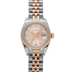 USED ROLEX DATEJUST 179171G PINK CASE SIZE 26×26MM LADIES WATCH #441711