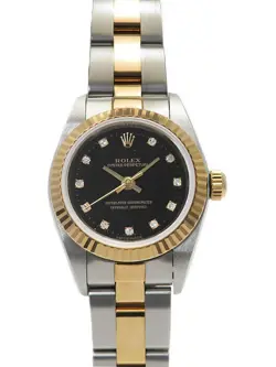 ROLEX OYSTER PERPETUAL 11P DIAMOND 76193G WOMEN AUTOMATIC #TW022