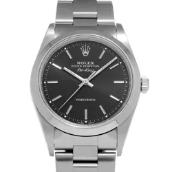 USED ROLEX AIR KING 14000M BLACK CASE SIZE 34×34MM MEN'S WATCH #421311