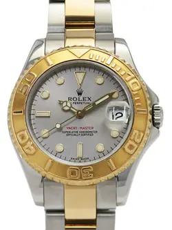 USED ROLEX YACHT MASTER ROLESOR 168623 GRAY CASE SIZE 34MM UNISEX WATCH #41311