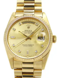ROLEX DAY-DATE DIAMOND 18238A L MEN #T022