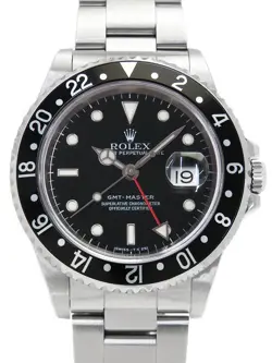 ROLEX GMT MASTER BLACK BEZEL 16700 U MEN #T058