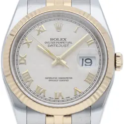 ROLEX DATEJUST 36 MEN'S WATCH PYRAMID 116233(M) K18YG/STAINLESS STEEL MENSWA...