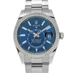 ROLEX SKY-DWELLER 326934 BRIGHT BLUE DIAL AUTOMATIC 42MM MEN'S WATCH