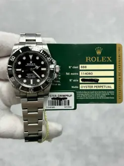ROLEX SUBMARINER 114060 WITH CARD BLACK DIAL 40MM OYSTER BRACELET