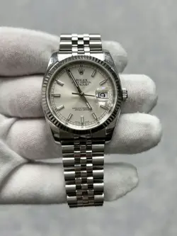 ROLEX DATEJUST 116234 SILVER DIAL JUBILEE BRACELET 36MM STEEL WHITE GOLD