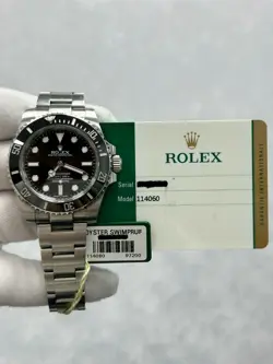 ROLEX SUBMARINER 114060 WITH CARD BLACK DIAL OYSTER BRACELET 40MM