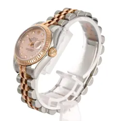 ROLEX DATEJUST PINK ROSE GOLD BAG WATCH AUTHENTIC