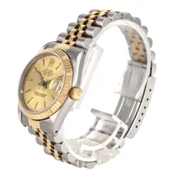 ROLEX DATEJUST GOLD GOLD AND STEEL BAG WATCH AUTHENTIC