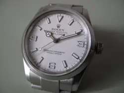 VINTAGE ROLEX EXPLORER 1 AUTOMATIC 36MM 14270 STAINLESS STEEL WRIST WATCH.