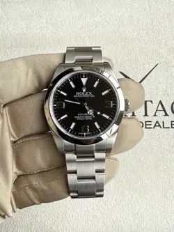 ROLEX EXPLORER 214270 39MM BLACK DIAL WITH BOX AND SERVICE CARD