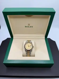 ROLEX DATEJUST 126233 18K JUBILEE BRACELET CHAMPAGNE DIAMOND DIAL 36MM TS 339922