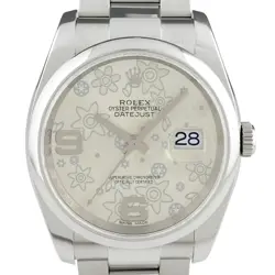 ROLEX DATEJUST FLOWER 116200 AUTOMATIC MENS USED BUYS-0