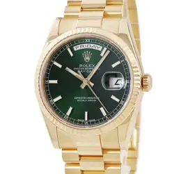 ROLEX DAY-DATE 36 118238 MANUFACTURER OH APPROVED P NUMBER K18YG USED HOUB-0