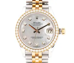 ROLEX DATEJUST 31 MM TWO-TONE - MOP DIAMOND DIAL - FACTORY DIAMOND BEZEL