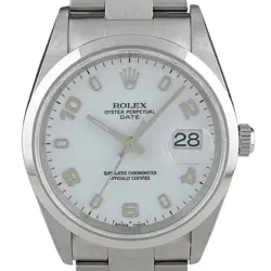 ROLEX OYSTER PERPETUAL DATE 15200 AUTOMATIC BOYS USED BUYS-0