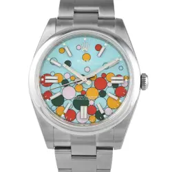 ROLEX OYSTER PERPETUAL 41 CELEBRATION DIAL STEEL WATCH 124300