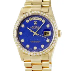 ROLEX DAY-DATE 18348G E NUMBER K18YG SOLID GENUINE DIAL PISCES USED HOUB-0
