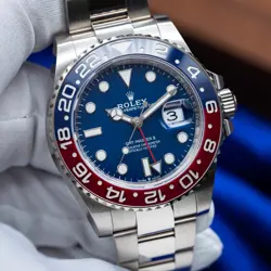 ROLEX GMT MASTER II PEPSI 40MM WHITE GOLD BLUE DIAL 126719BLRO