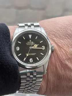 ROLEX EXPLORER VINTAGE 1016 BLACK GILT DIAL