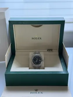 ROLEX DATEJUST 36MM 1601 WITH BLACK ROMAN DIAL