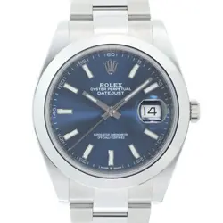 ROLEX DATEJUST 41MM 126300 BLUE OYSTER WARRANTY 2019 BOX/PAPER