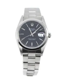 ROLEX OYSTER PERPETUAL DATE STAINLESS STEEL WATCH 15200