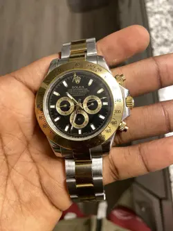 ROLEX DAYTONA COSMOGRAPH 116503 18K YELLOW GOLD/ STEEL BLACK DIAL-BOX & CARD