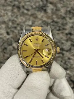ROLEX DATEJUST 16014 1981 CHAMPAIGN DIAL FLUTED BEZEL JUBILEE BAND SPB-JB 343870